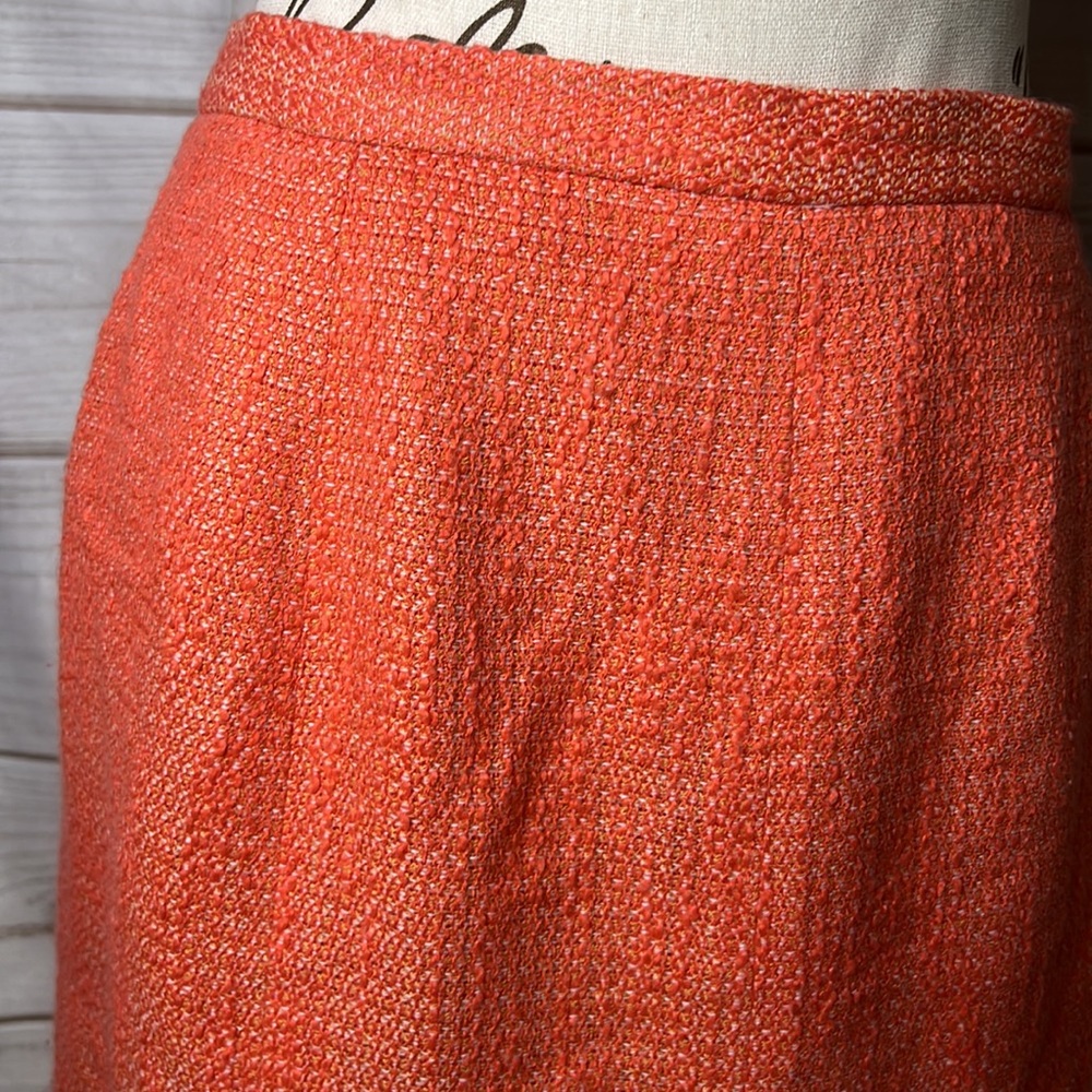 LeSuit Flared Pencil Skirt - Coral Mango Textured skirt -Women’s Skirt - 10P -A7 - Picture 3 of 8